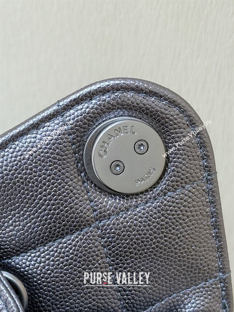 Chanel 25 Mini Handbag in Grained Calfskin AS5631 Silver 2026 Top Quality (SHUNY-26031812)