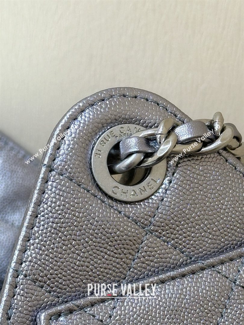 Chanel 25 Mini Handbag in Grained Calfskin AS5631 Silver 2026 Top Quality (SHUNY-26031812)