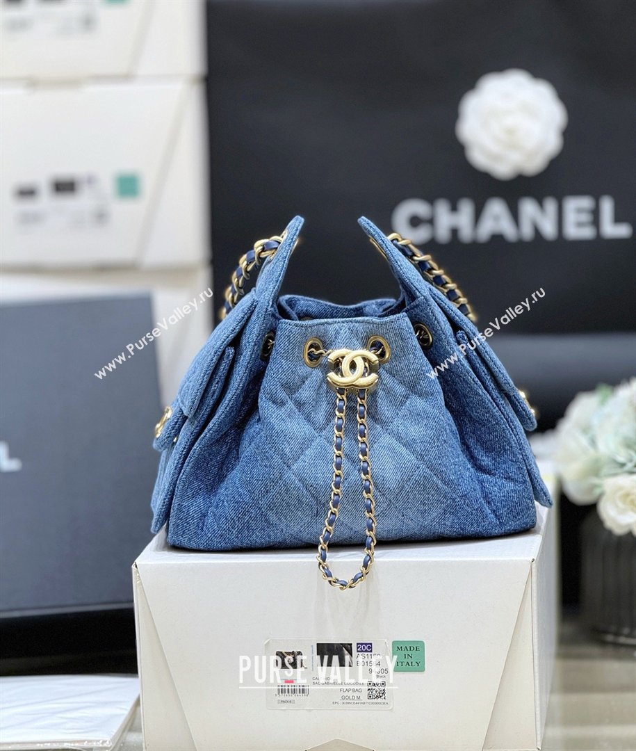 Chanel 25 Mini Handbag in Blue Washed Denim AS5631 2026 Top Quality (SHUNY-26031806)