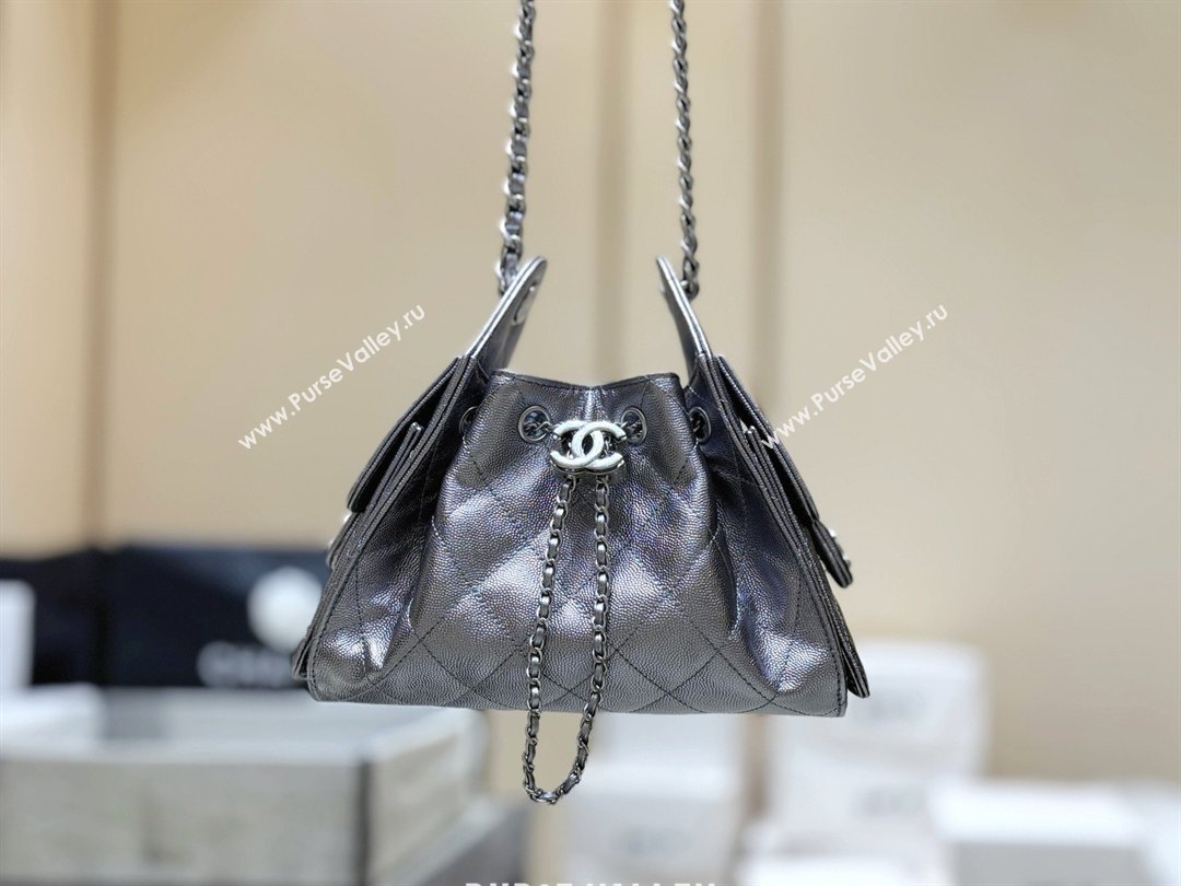 Chanel 25 Mini Handbag in Grained Calfskin AS5631 Silver 2026 Top Quality (SHUNY-26031812)