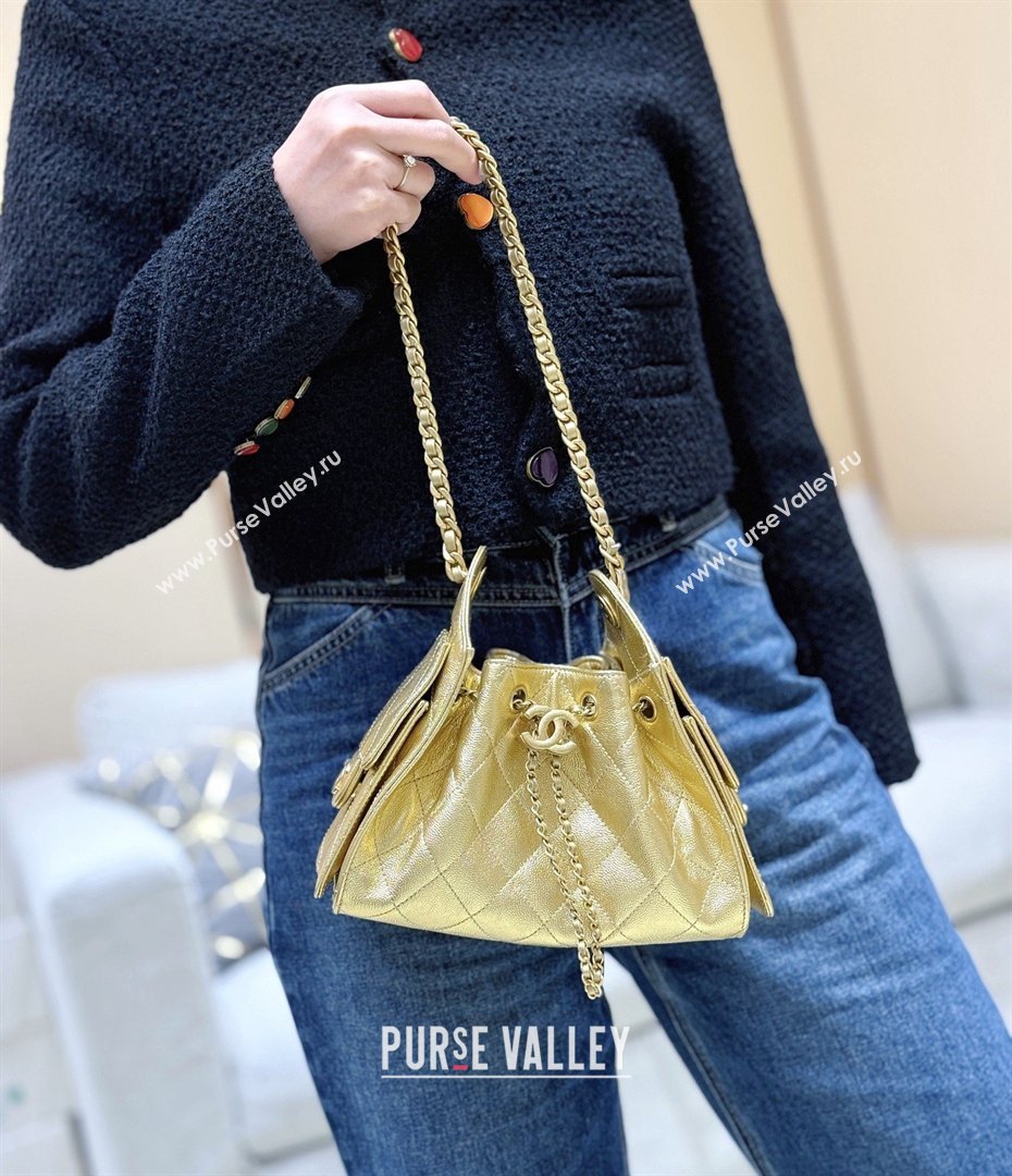Chanel 25 Mini Handbag in Grained Calfskin AS5631 Gold 2026 Top Quality (SHUNY-26031813)