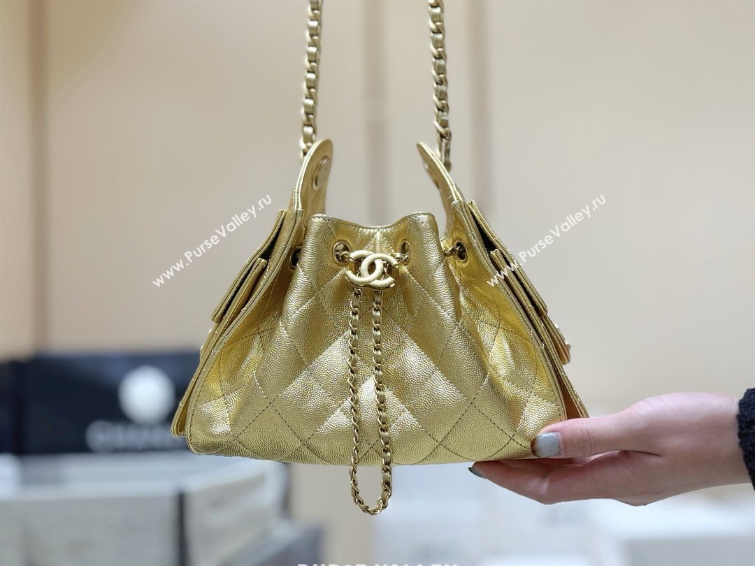Chanel 25 Mini Handbag in Grained Calfskin AS5631 Gold 2026 Top Quality (SHUNY-26031813)