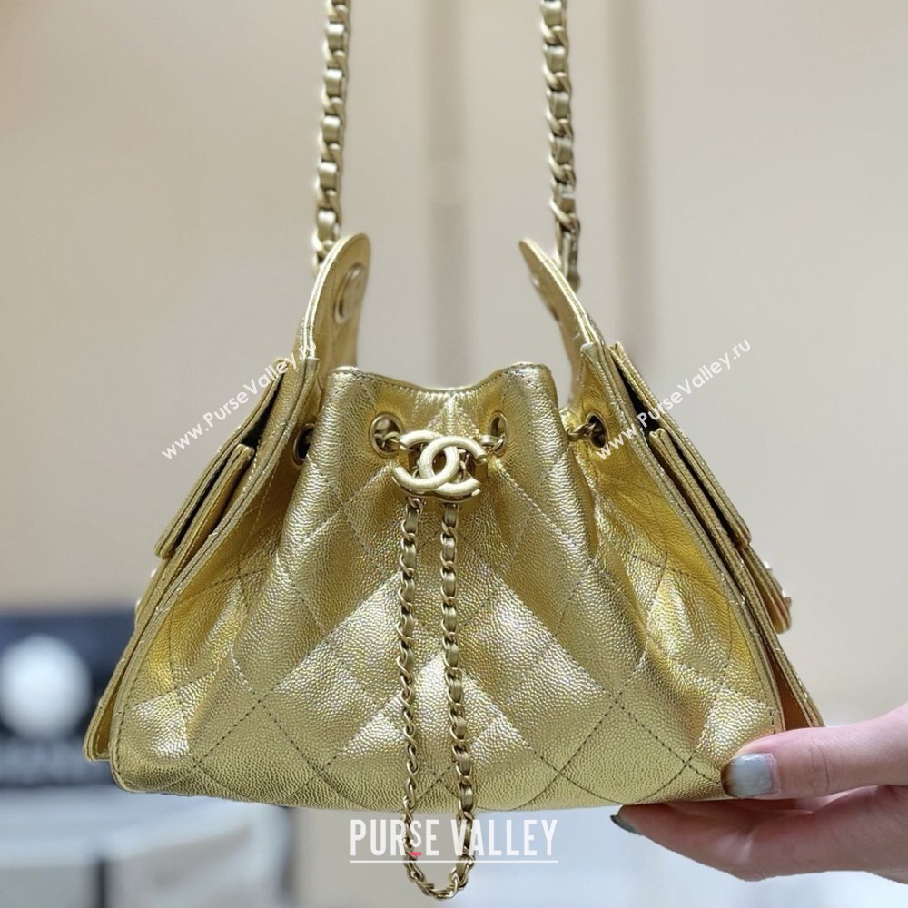 Chanel 25 Mini Handbag in Grained Calfskin AS5631 Gold 2026 Top Quality (SHUNY-26031813)