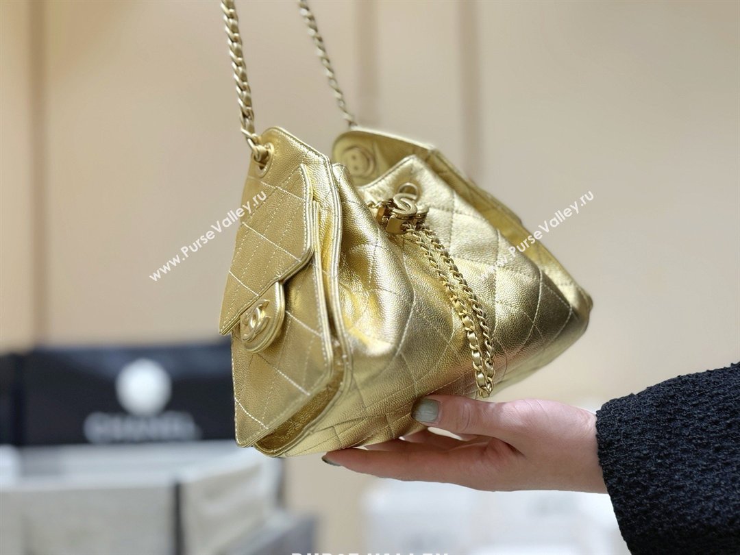Chanel 25 Mini Handbag in Grained Calfskin AS5631 Gold 2026 Top Quality (SHUNY-26031813)