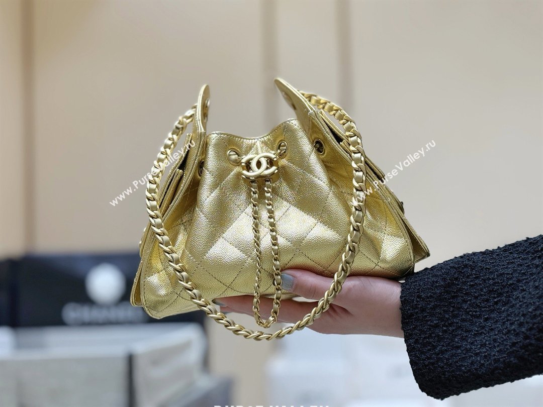 Chanel 25 Mini Handbag in Grained Calfskin AS5631 Gold 2026 Top Quality (SHUNY-26031813)