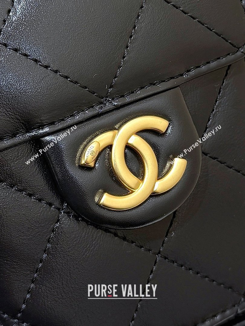 Chanel 25 Mini Handbag in Shiny Calfskin AS5631 Black 2026 Top Quality (SHUNY-26032401)