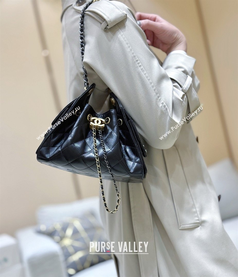 Chanel 25 Mini Handbag in Shiny Calfskin AS5631 Black 2026 Top Quality (SHUNY-26032401)