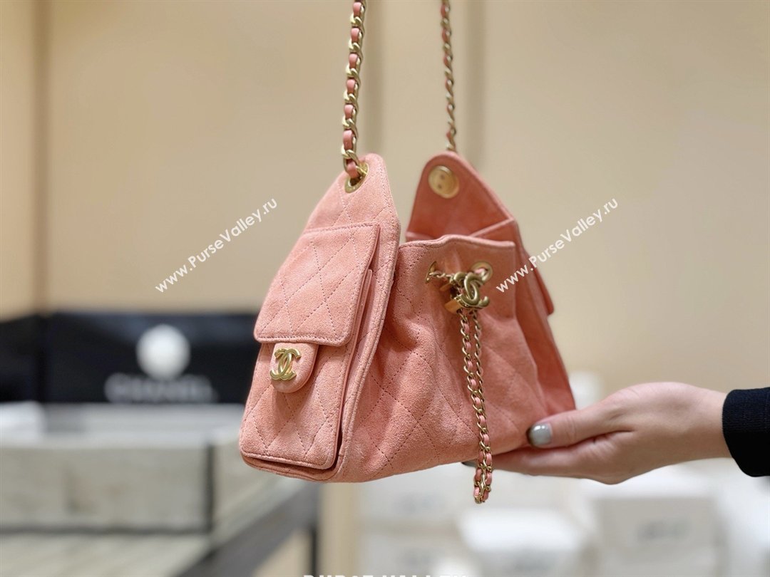 Chanel 25 Mini Handbag in Suede Calfskin AS5631 Pink 2026 Top Quality (SHUNY-26032305)