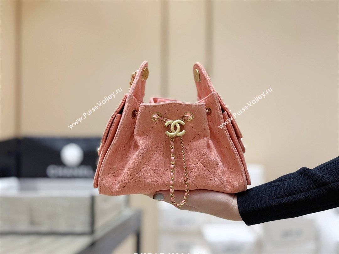 Chanel 25 Mini Handbag in Suede Calfskin AS5631 Pink 2026 Top Quality (SHUNY-26032305)