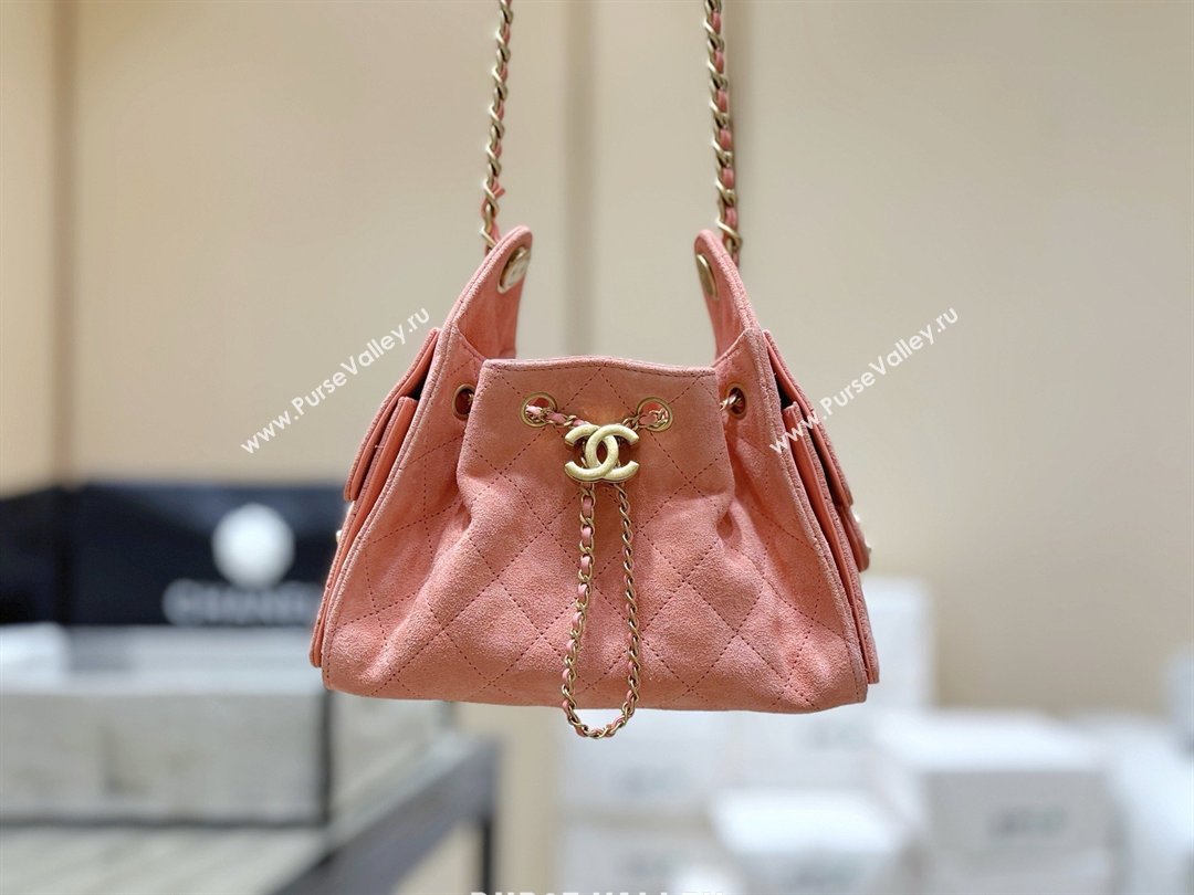 Chanel 25 Mini Handbag in Suede Calfskin AS5631 Pink 2026 Top Quality (SHUNY-26032305)