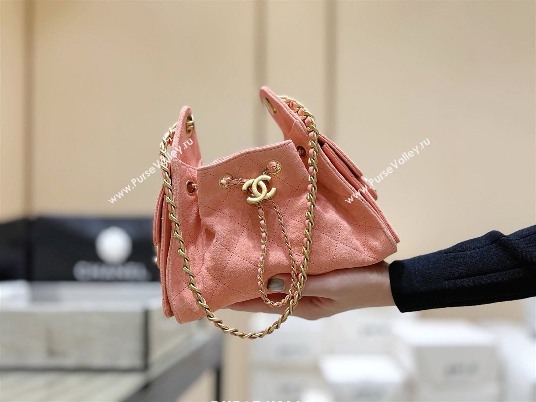 Chanel 25 Mini Handbag in Suede Calfskin AS5631 Pink 2026 Top Quality (SHUNY-26032305)