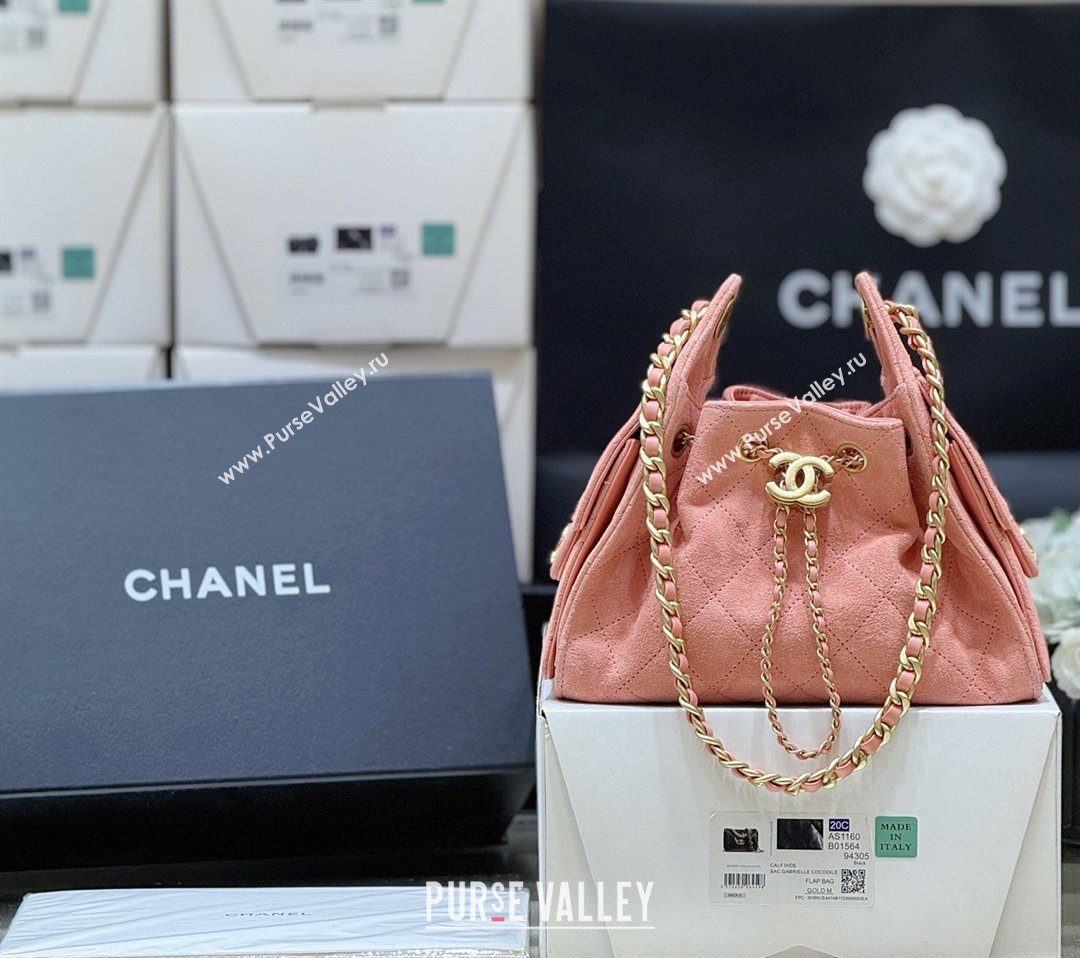 Chanel 25 Mini Handbag in Suede Calfskin AS5631 Pink 2026 Top Quality (SHUNY-26032305)