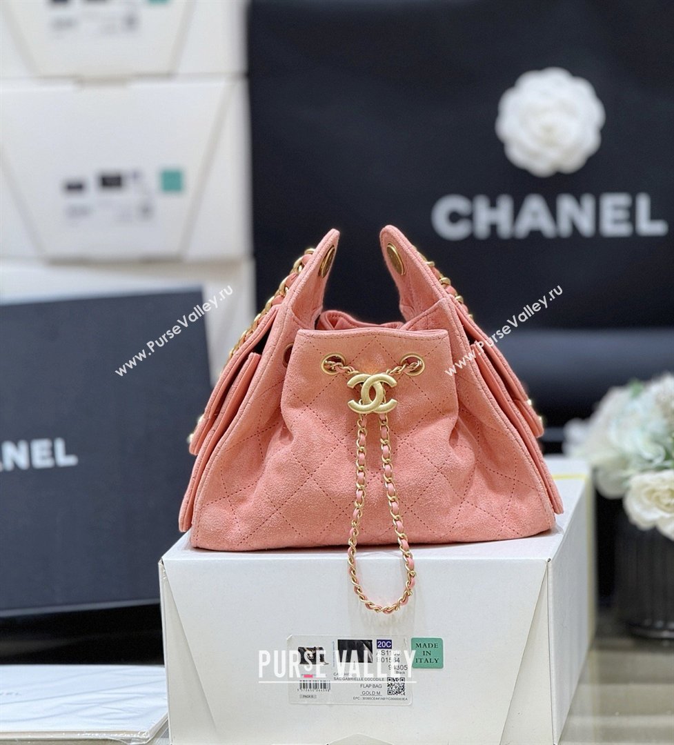 Chanel 25 Mini Handbag in Suede Calfskin AS5631 Pink 2026 Top Quality (SHUNY-26032305)