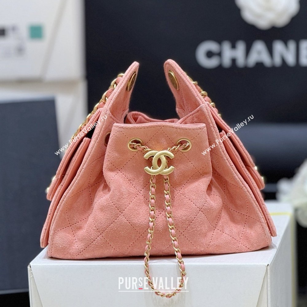 Chanel 25 Mini Handbag in Suede Calfskin AS5631 Pink 2026 Top Quality (SHUNY-26032305)