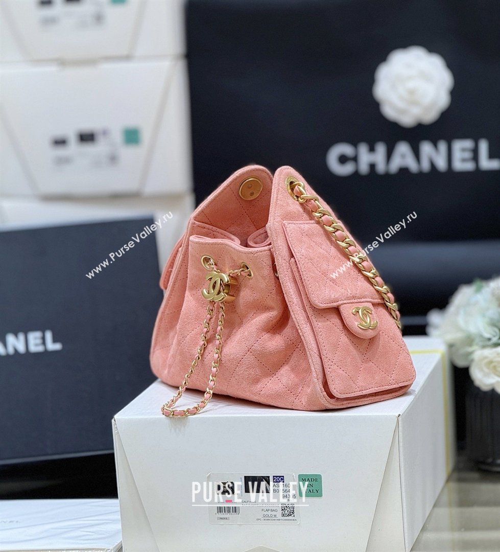 Chanel 25 Mini Handbag in Suede Calfskin AS5631 Pink 2026 Top Quality (SHUNY-26032305)