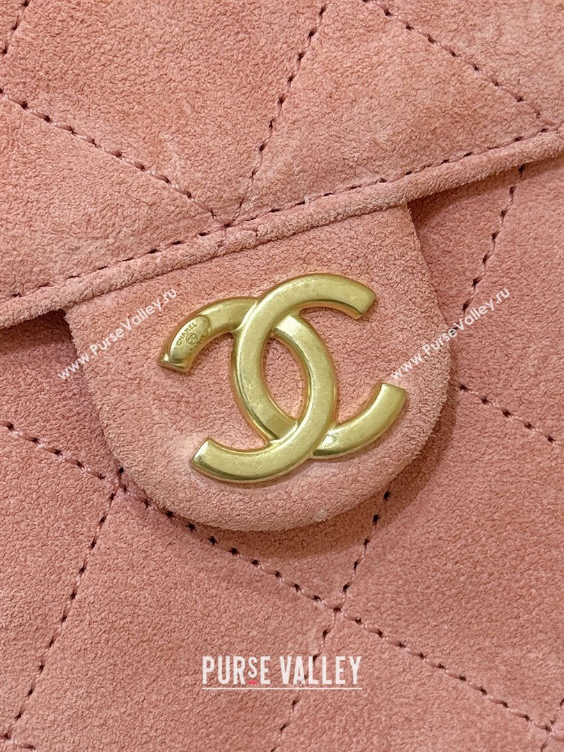 Chanel 25 Mini Handbag in Suede Calfskin AS5631 Pink 2026 Top Quality (SHUNY-26032305)