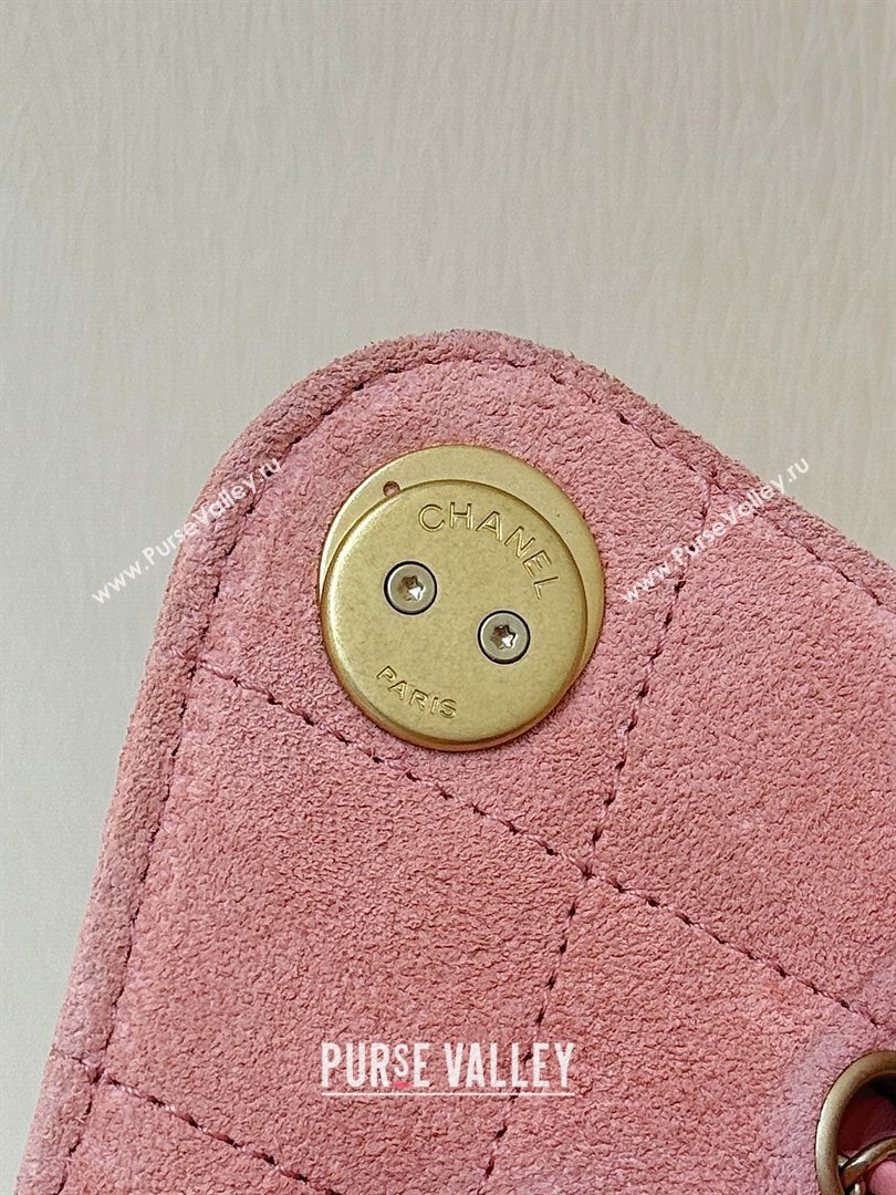 Chanel 25 Mini Handbag in Suede Calfskin AS5631 Pink 2026 Top Quality (SHUNY-26032305)