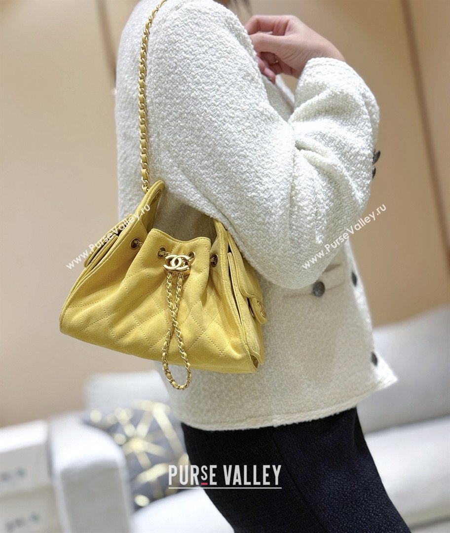 Chanel 25 Mini Handbag in Suede Calfskin AS5631 Yellow 2026 Top Quality (SHUNY-26032306)