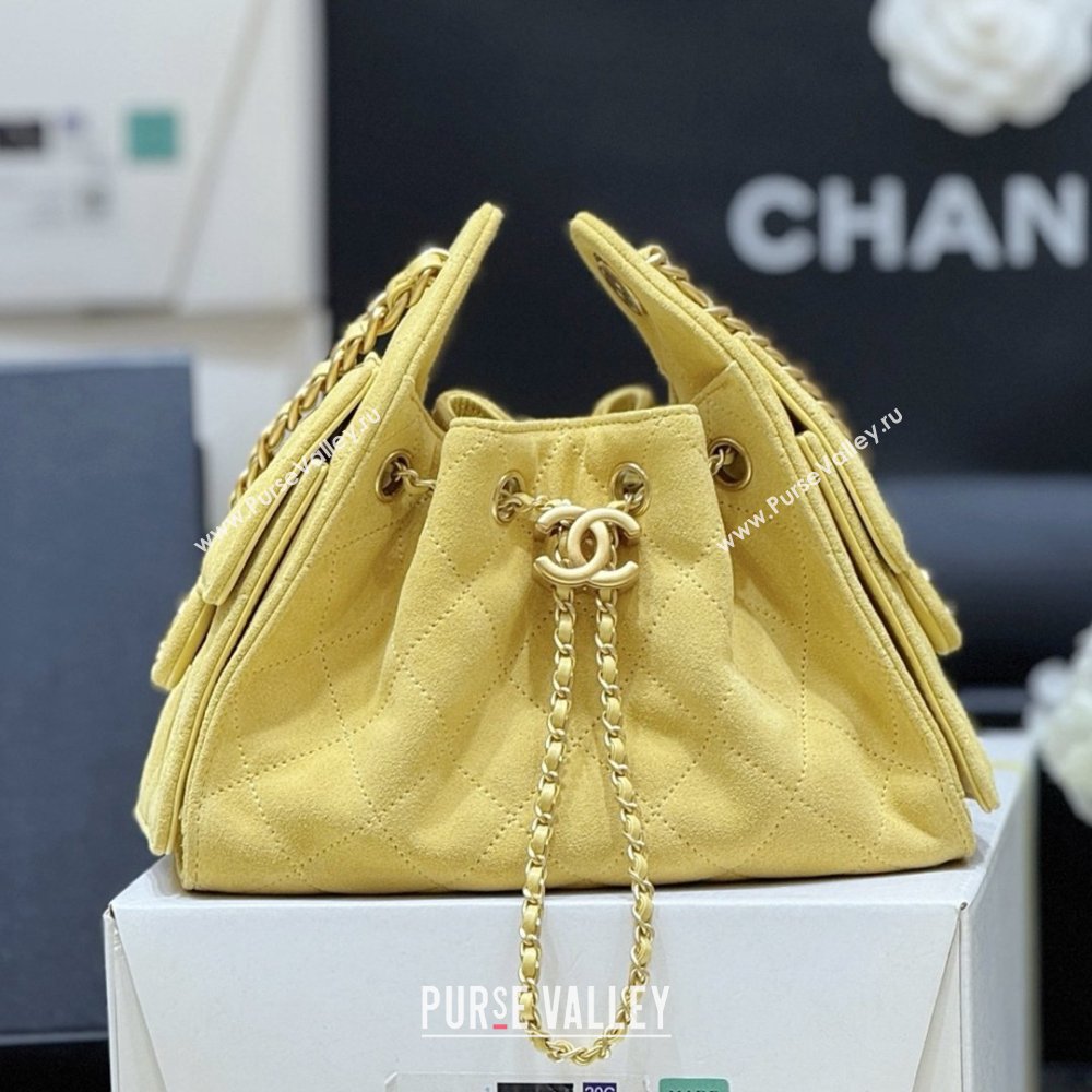 Chanel 25 Mini Handbag in Suede Calfskin AS5631 Yellow 2026 Top Quality (SHUNY-26032306)
