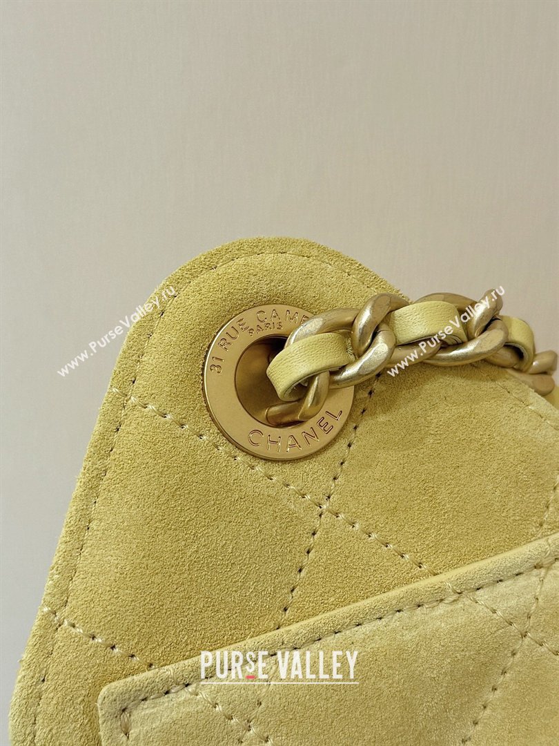 Chanel 25 Mini Handbag in Suede Calfskin AS5631 Yellow 2026 Top Quality (SHUNY-26032306)