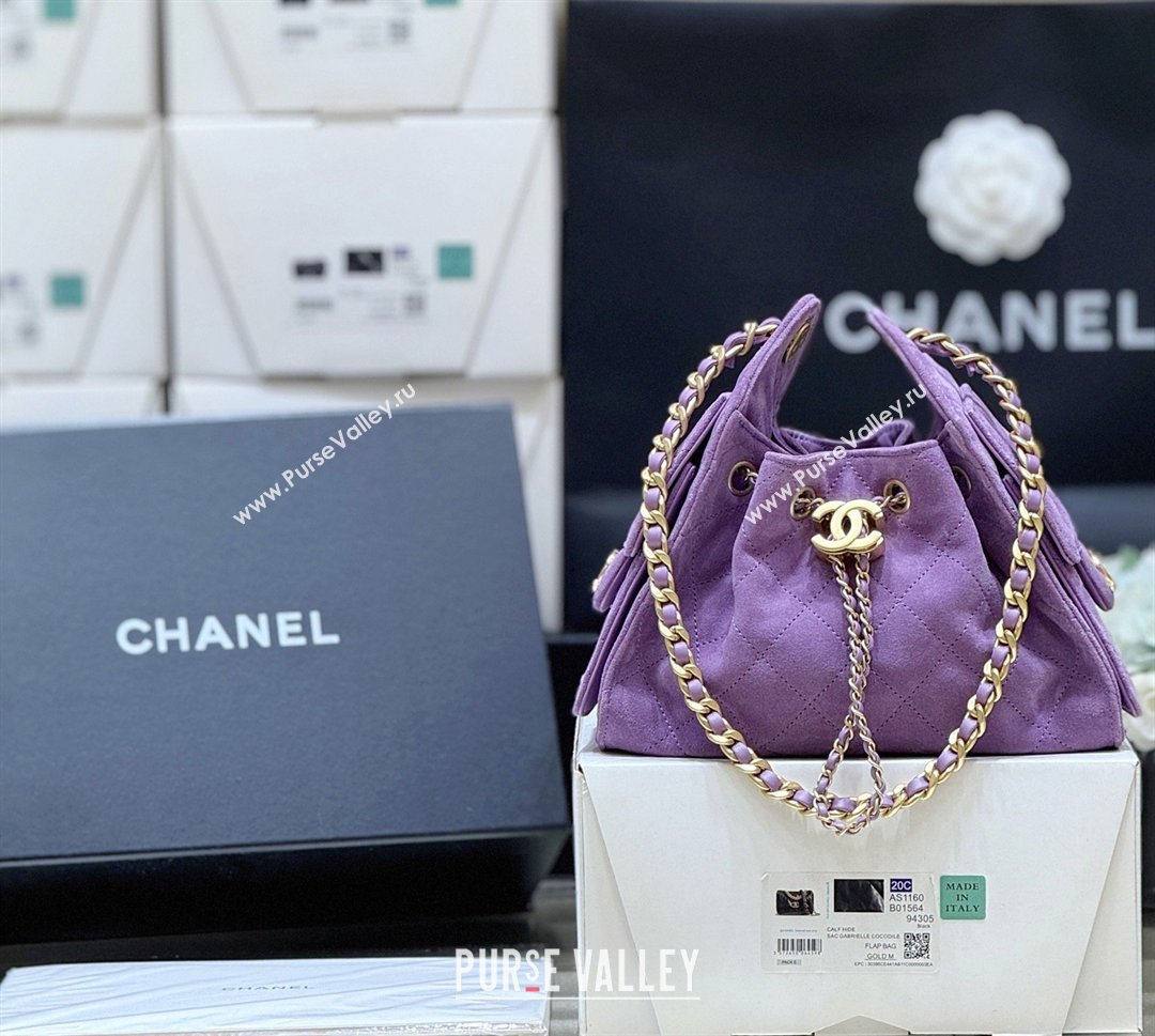 Chanel 25 Mini Handbag in Suede Calfskin AS5631 Purple 2026 Top Quality (SHUNY-26032307)