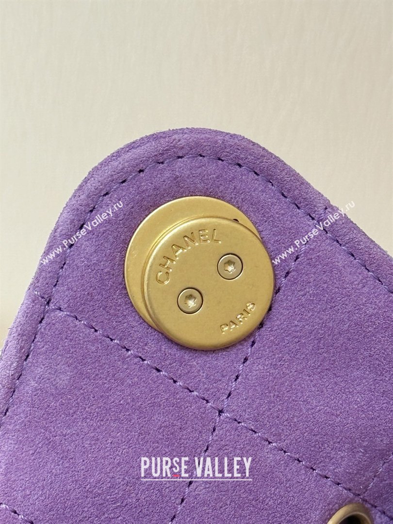 Chanel 25 Mini Handbag in Suede Calfskin AS5631 Purple 2026 Top Quality (SHUNY-26032307)
