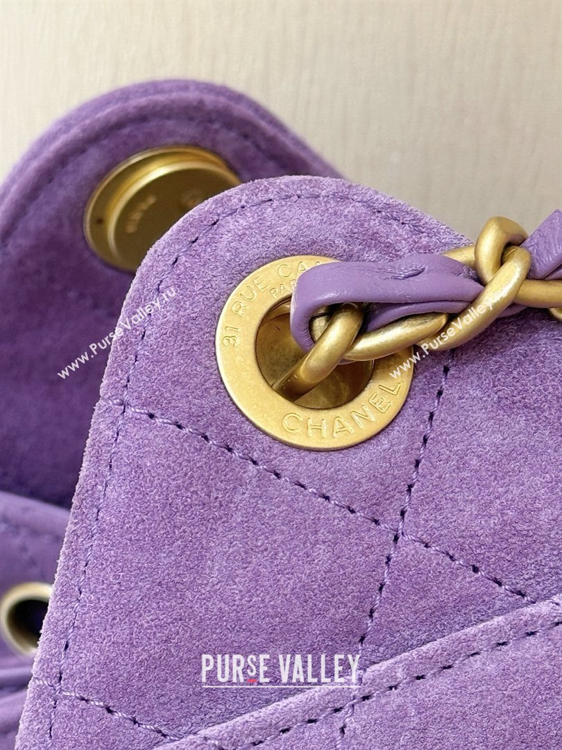 Chanel 25 Mini Handbag in Suede Calfskin AS5631 Purple 2026 Top Quality (SHUNY-26032307)