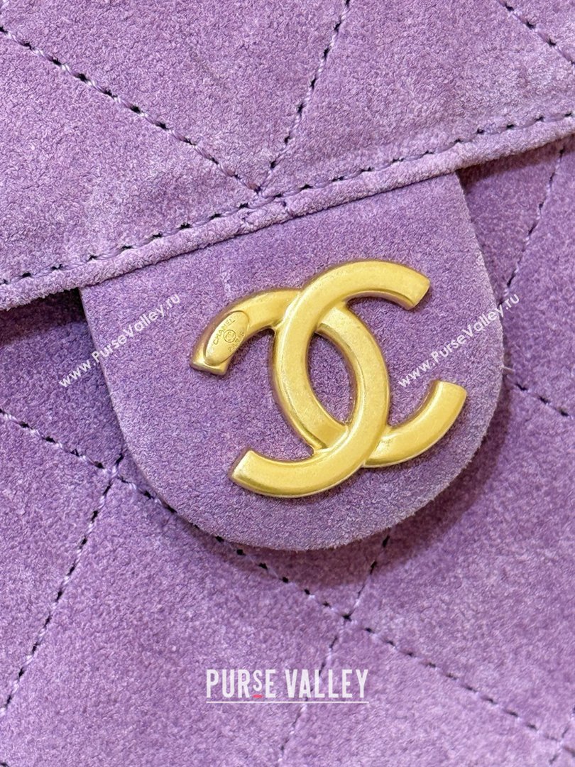 Chanel 25 Mini Handbag in Suede Calfskin AS5631 Purple 2026 Top Quality (SHUNY-26032307)