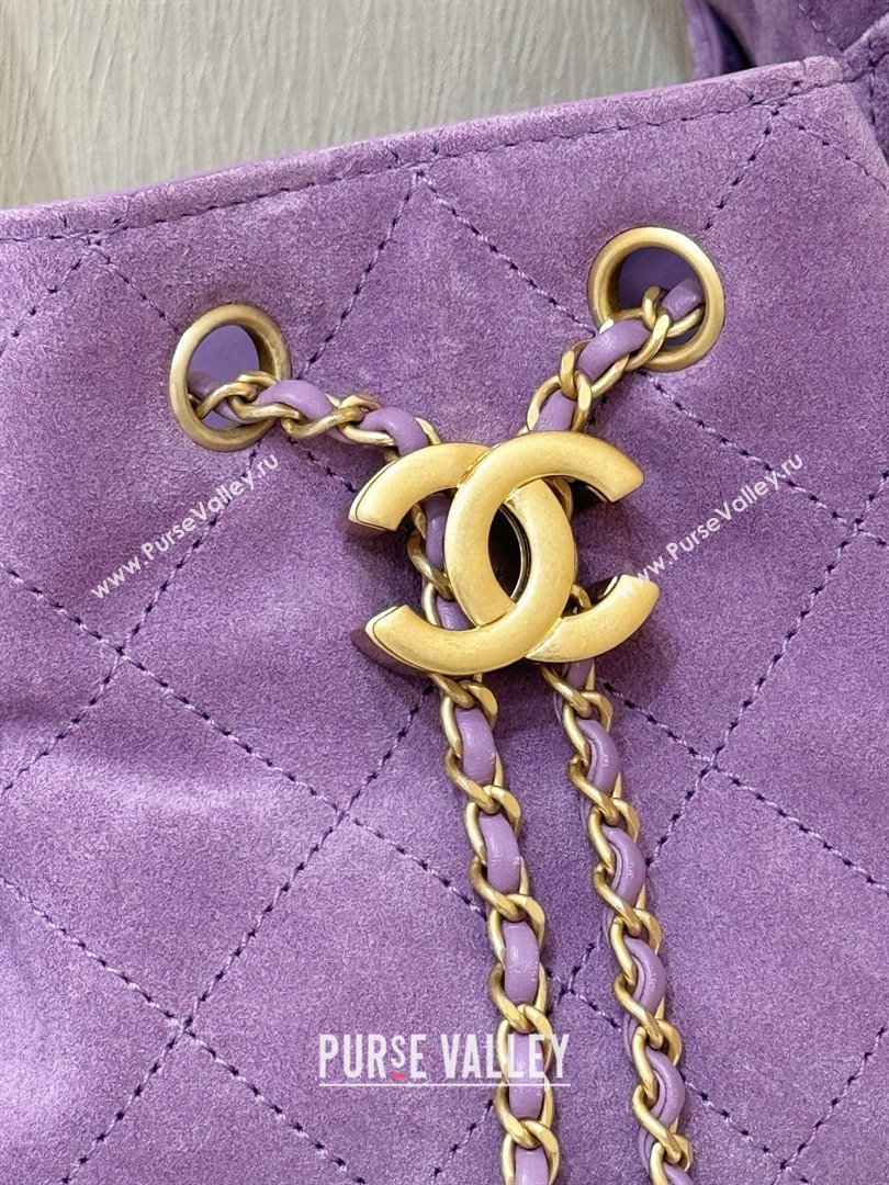 Chanel 25 Mini Handbag in Suede Calfskin AS5631 Purple 2026 Top Quality (SHUNY-26032307)