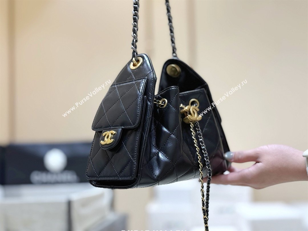 Chanel 25 Mini Handbag in Shiny Calfskin AS5631 Black 2026 Top Quality (SHUNY-26032401)
