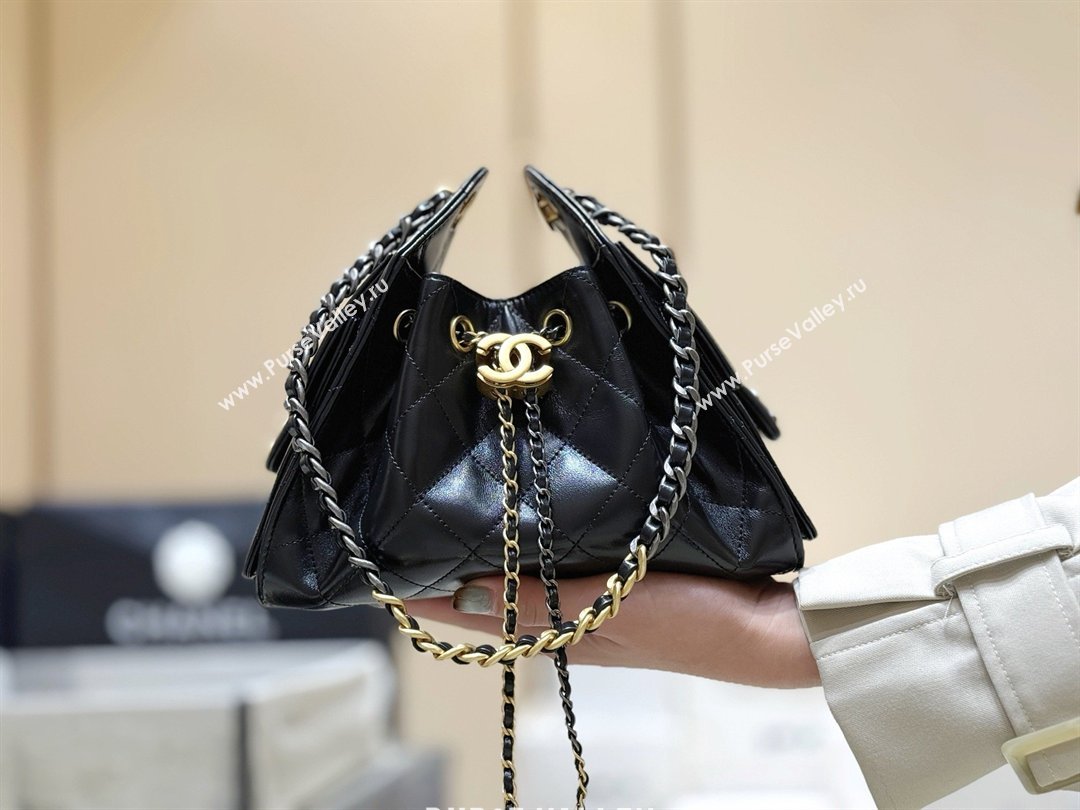 Chanel 25 Mini Handbag in Shiny Calfskin AS5631 Black 2026 Top Quality (SHUNY-26032401)