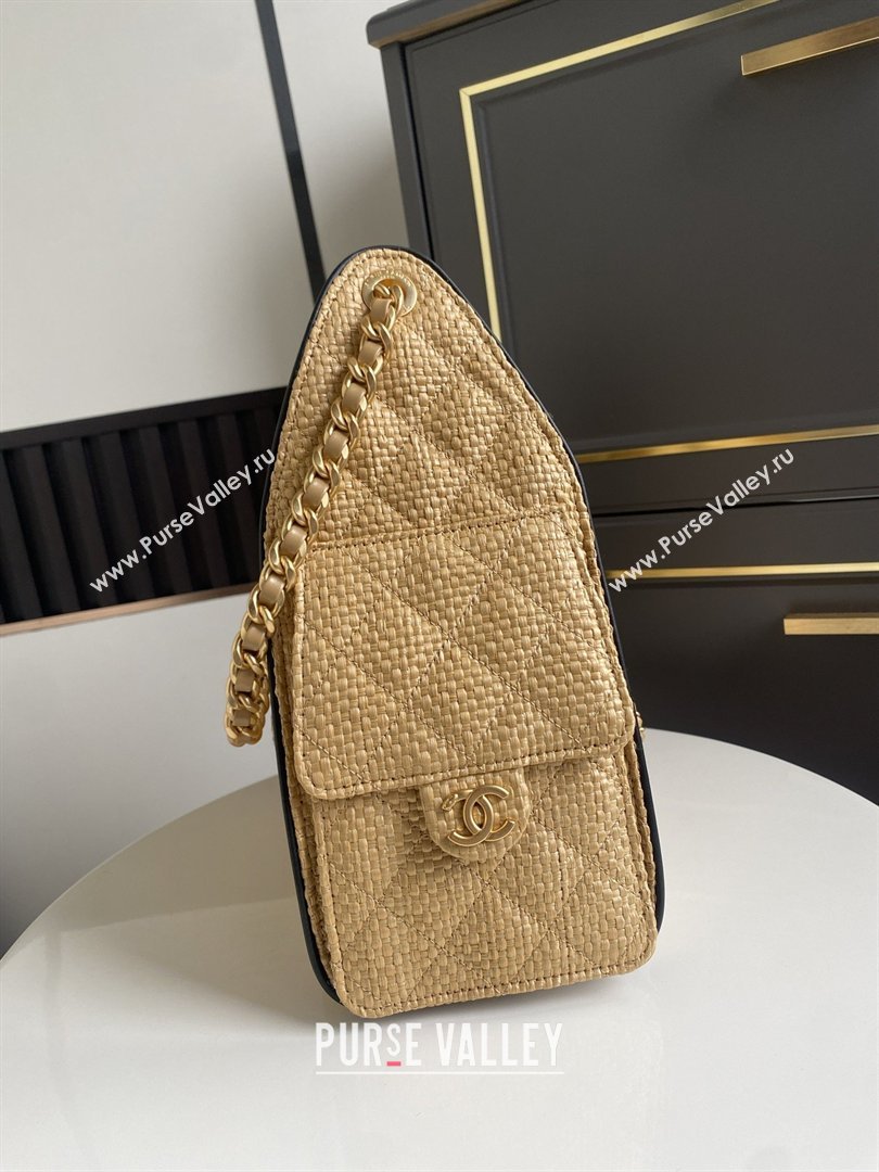 Chanel 25 Small Hobo Handbag in Beige Braided Raffia AS5293 2026 (GANEN-26031902)