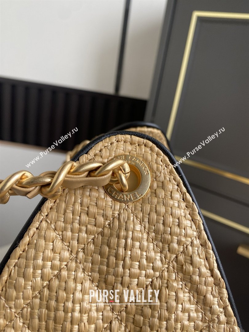 Chanel 25 Small Hobo Handbag in Beige Braided Raffia AS5293 2026 (GANEN-26031902)