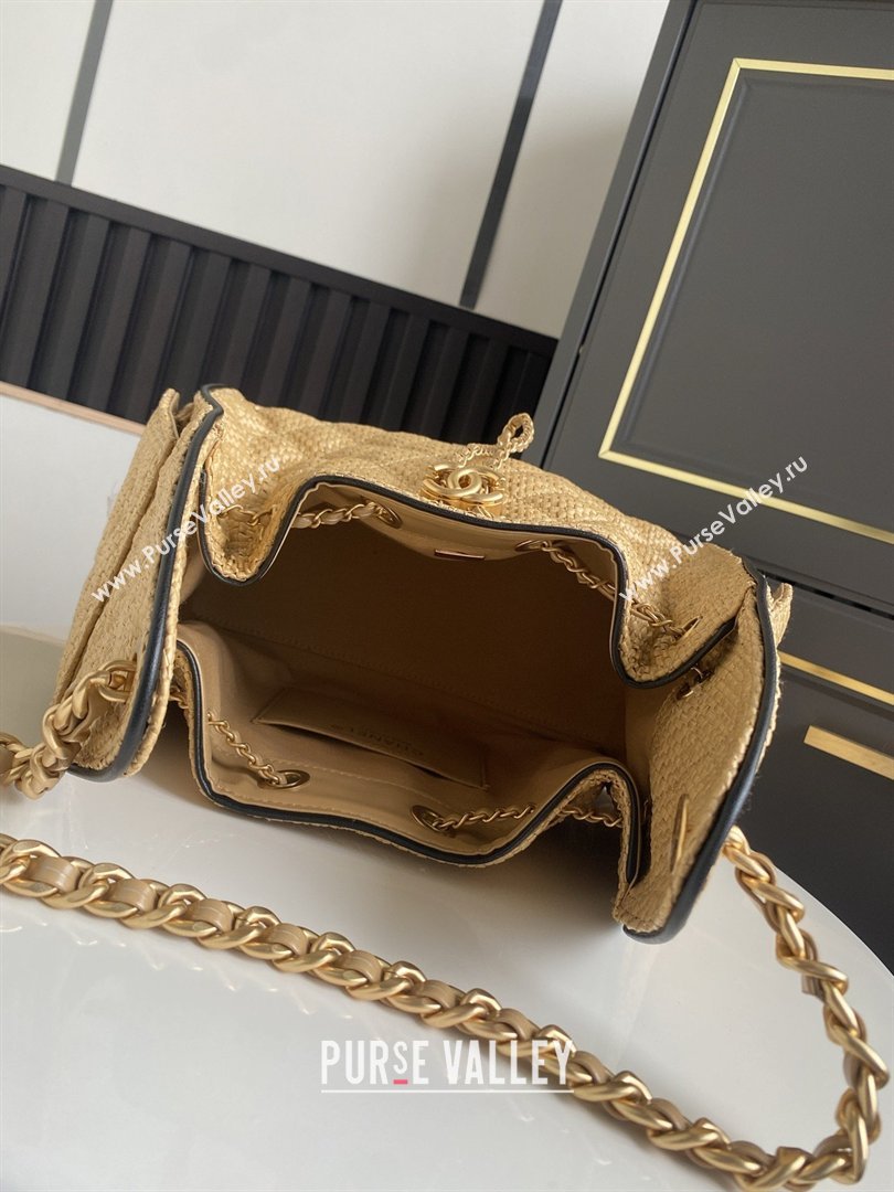 Chanel 25 Small Hobo Handbag in Beige Braided Raffia AS5293 2026 (GANEN-26031902)