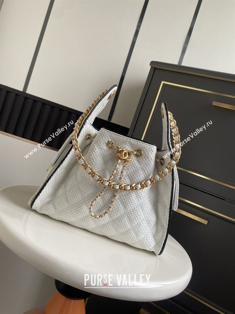 Chanel 25 Small Hobo Handbag in White Braided Raffia AS5293 2026 (GANEN-26031901)