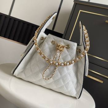 Chanel 25 Small Hobo Handbag in White Braided Raffia AS5293 2026 (GANEN-26031901)