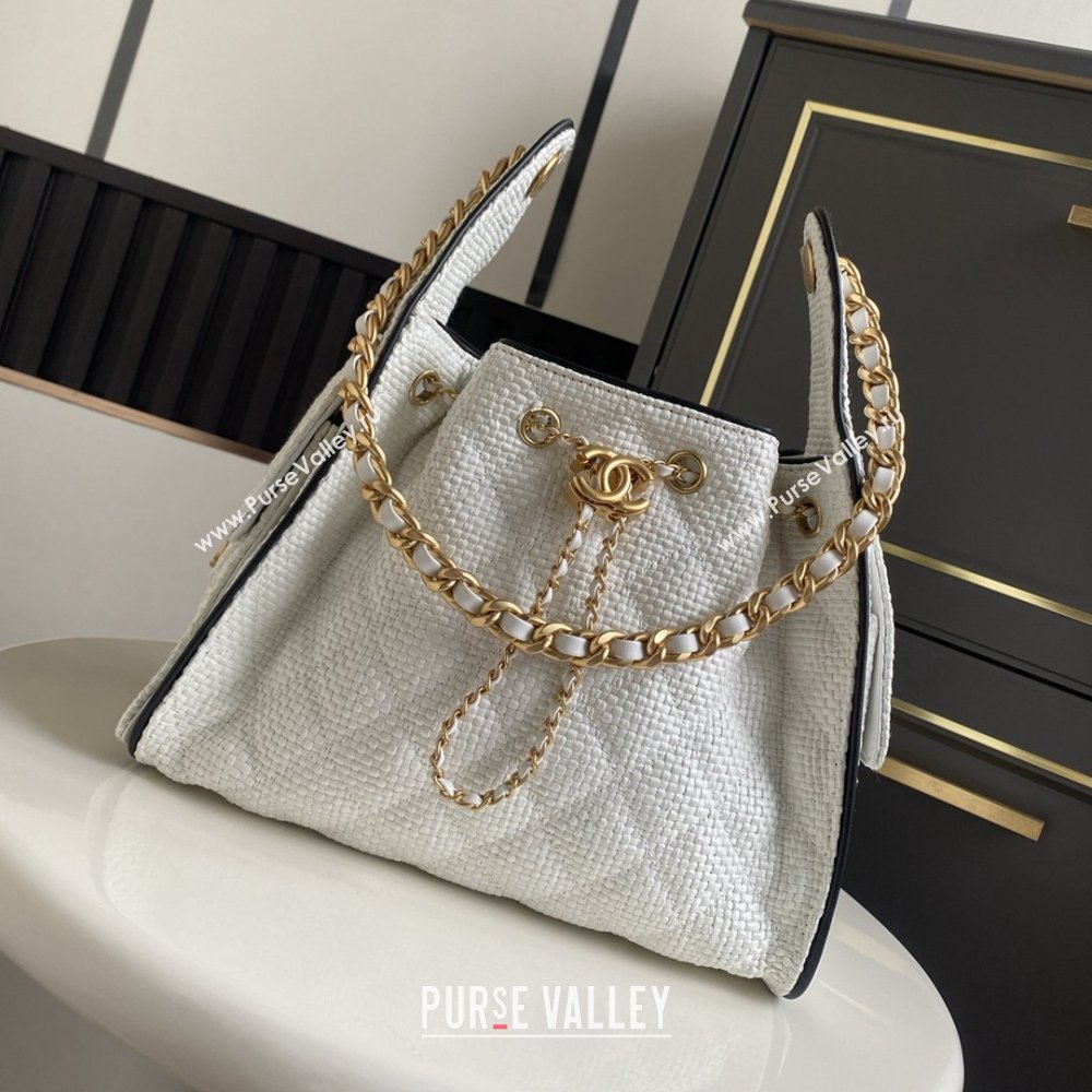 Chanel 25 Small Hobo Handbag in White Braided Raffia AS5293 2026 (GANEN-26031901)