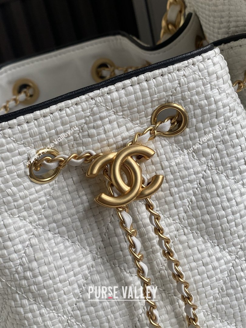 Chanel 25 Small Hobo Handbag in White Braided Raffia AS5293 2026 (GANEN-26031901)