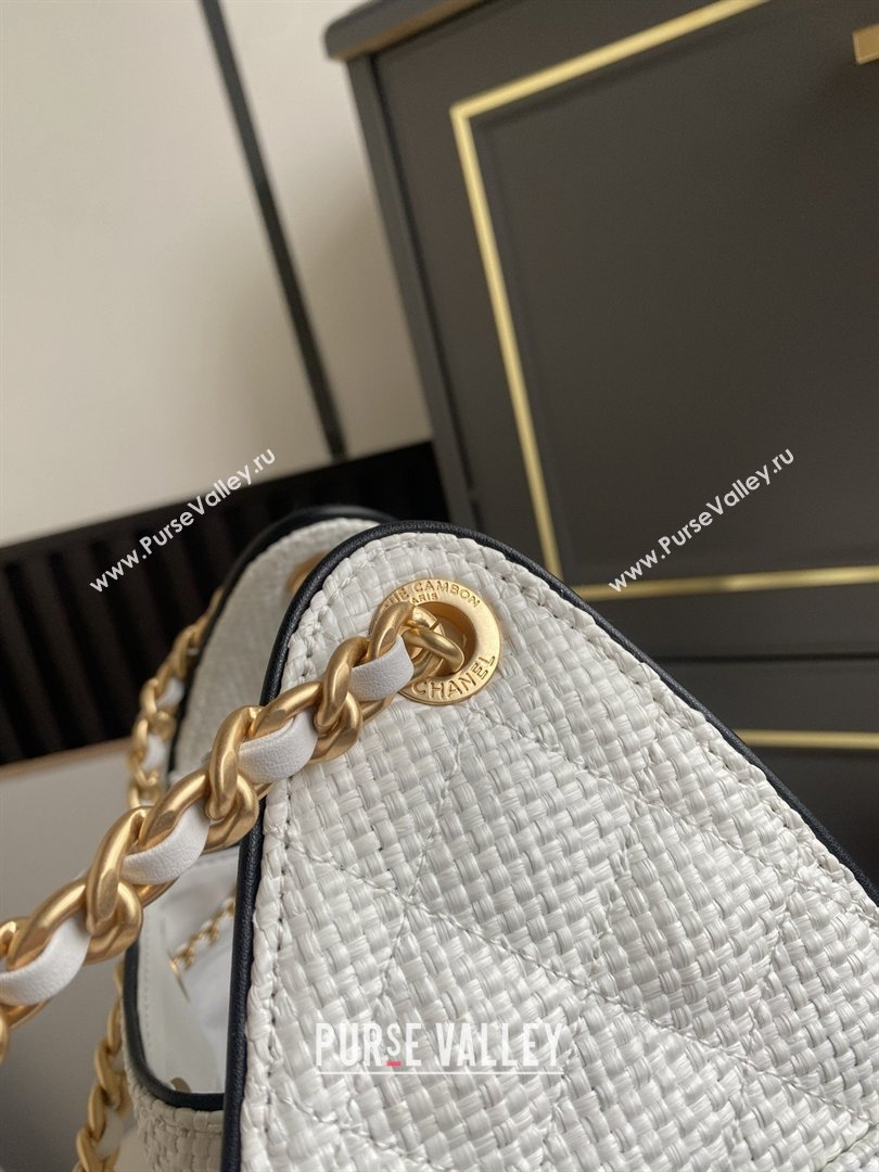 Chanel 25 Small Hobo Handbag in White Braided Raffia AS5293 2026 (GANEN-26031901)
