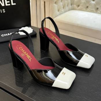 Chanel Slingbacks in Patent Calfskin 9cm Heel G47204 Black Spring Summer 2026 (MD-26031907)