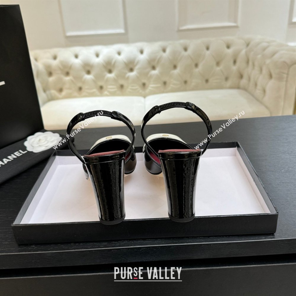 Chanel Slingbacks in Patent Calfskin 9cm Heel G47204 Black Spring Summer 2026 (MD-26031907)