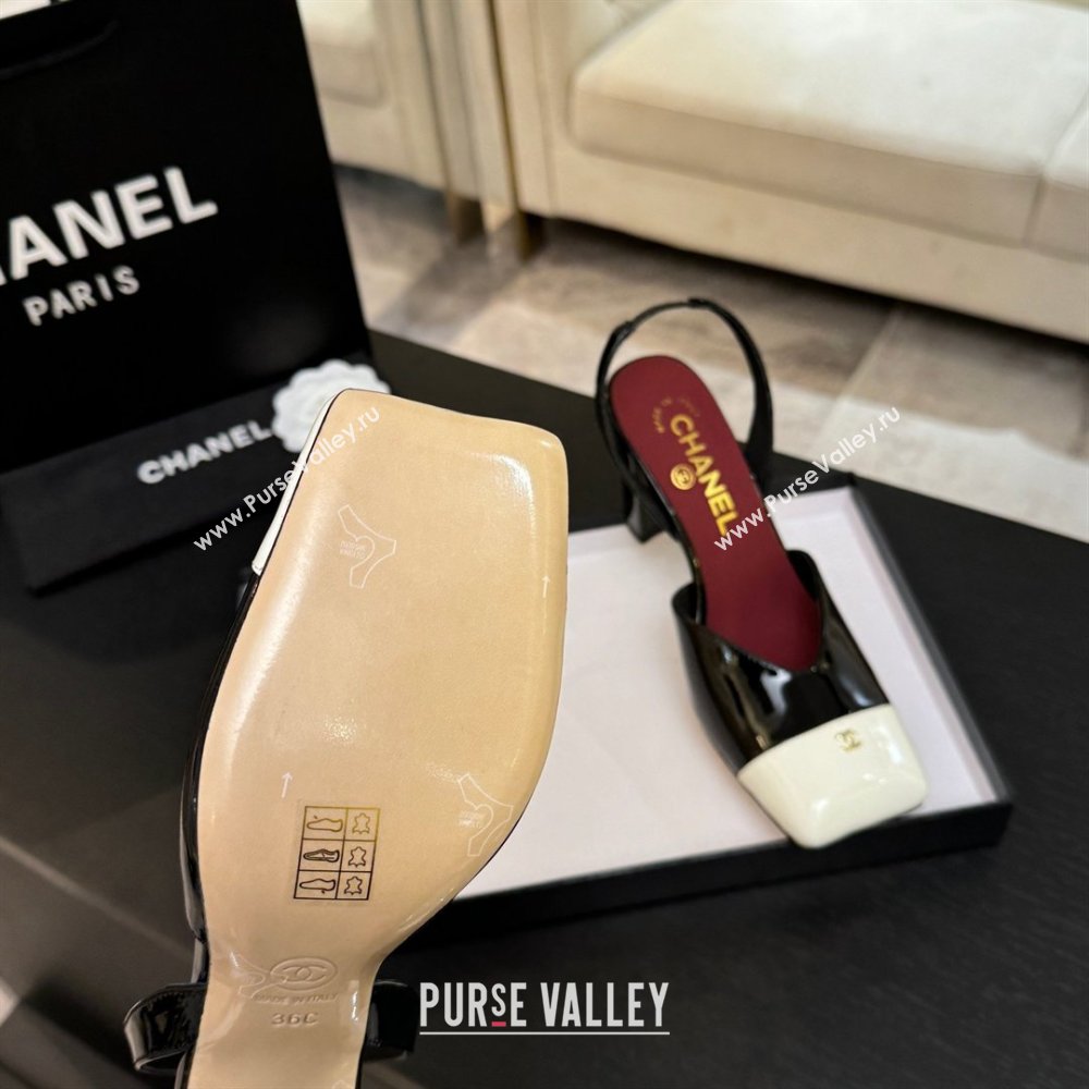 Chanel Slingbacks in Patent Calfskin 9cm Heel G47204 Black Spring Summer 2026 (MD-26031907)