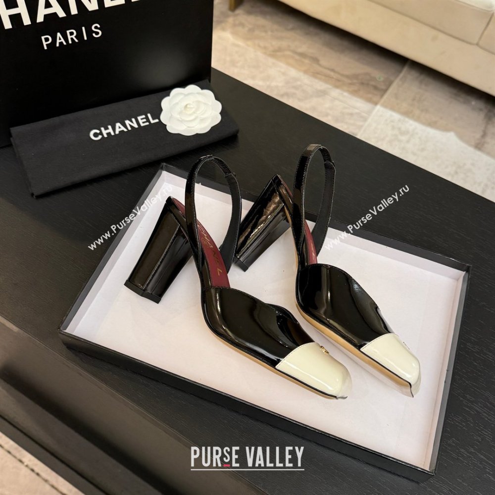 Chanel Slingbacks in Patent Calfskin 9cm Heel G47204 Black Spring Summer 2026 (MD-26031907)