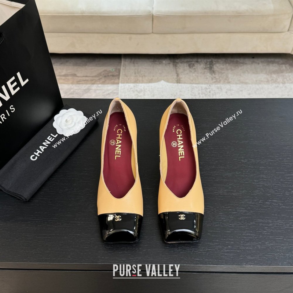 Chanel Pumps in Lambskin Patent Calfskin 9cm Heel G47203 Beige Spring Summer 2026 (MD-26031908)