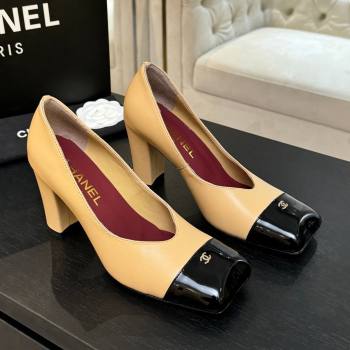 Chanel Pumps in Lambskin Patent Calfskin 9cm Heel G47203 Beige Spring Summer 2026 (MD-26031908)