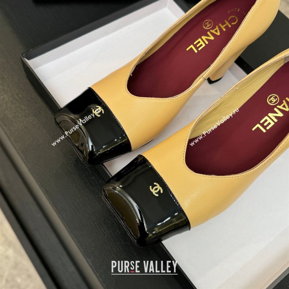 Chanel Pumps in Lambskin Patent Calfskin 9cm Heel G47203 Beige Spring Summer 2026 (MD-26031908)