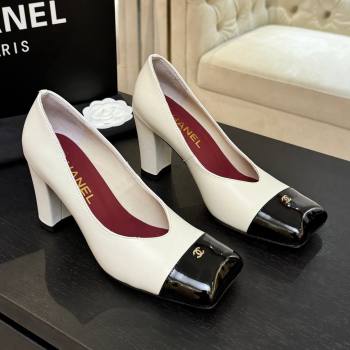 Chanel Pumps in Lambskin Patent Calfskin 9cm Heel G47203 White Spring Summer 2026 (MD-26031910)