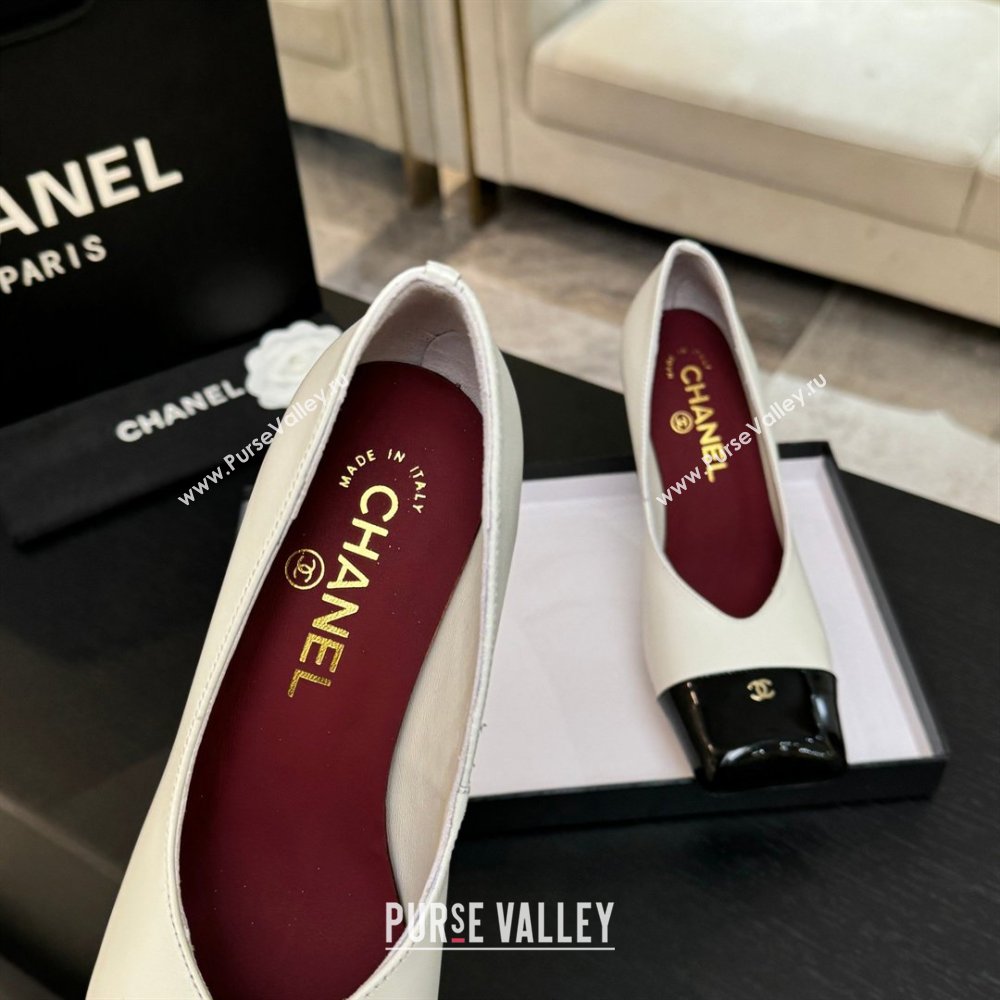 Chanel Pumps in Lambskin Patent Calfskin 9cm Heel G47203 White Spring Summer 2026 (MD-26031910)