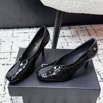 Chanel Pumps in Crocodile Embossed Calfskin Patent Calfskin G47181 Black 2026 (MD-26040209)