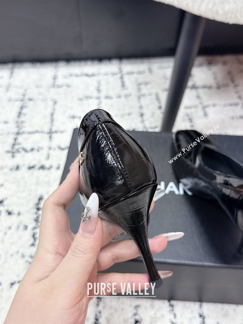 Chanel Pumps in Crocodile Embossed Calfskin Patent Calfskin G47181 Black 2026 (MD-26040209)